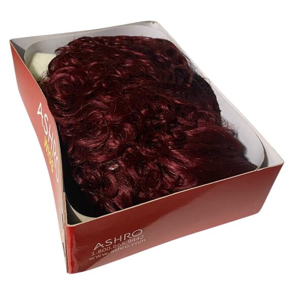 Curly Pixie Wig ASHRO Dk Burgundy Wine Synthetic Hair for Women Teens NWT  A966W - Picture 8 of 10